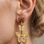 🦋 حلق فراشة 3 أدوار - استانلس 🦋
